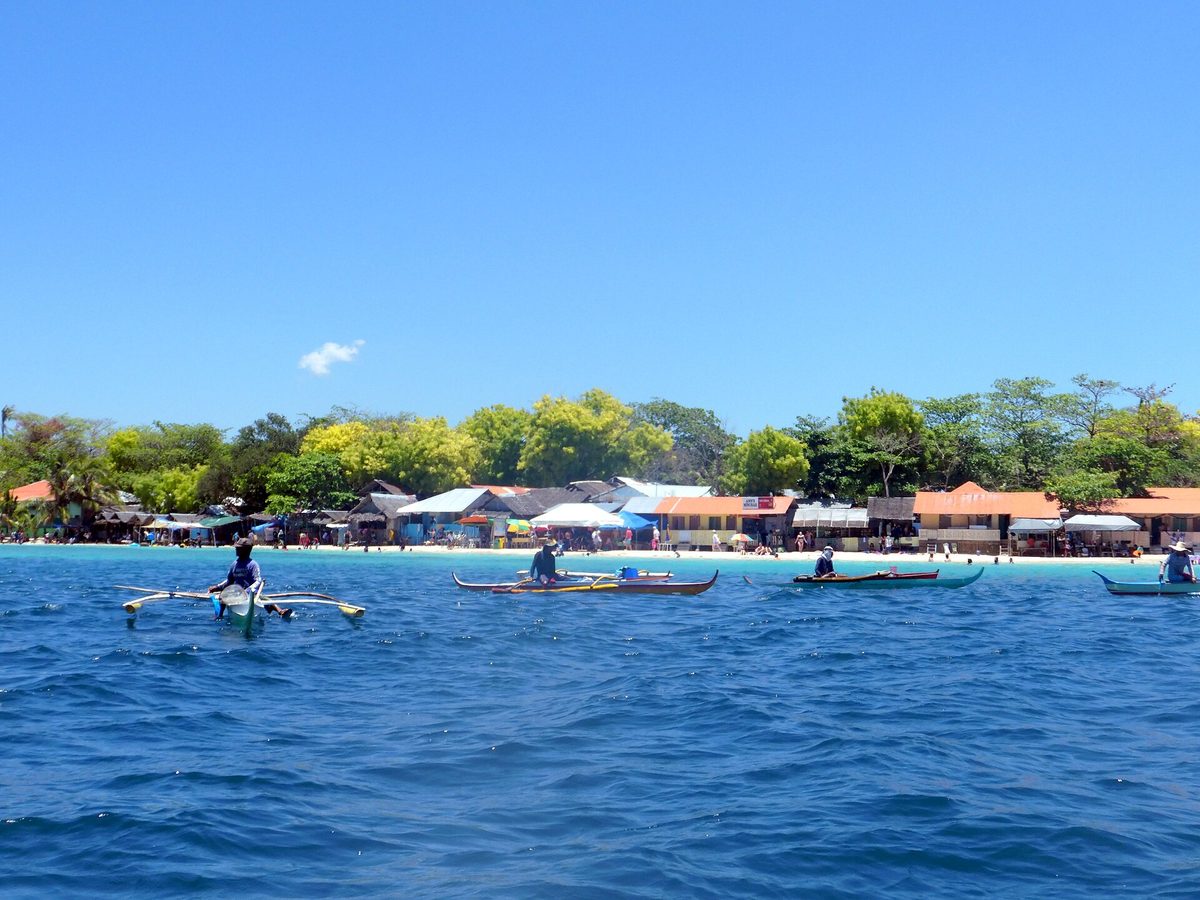 The coast at Moalboal in south Cebu, known for diving and the sardine run