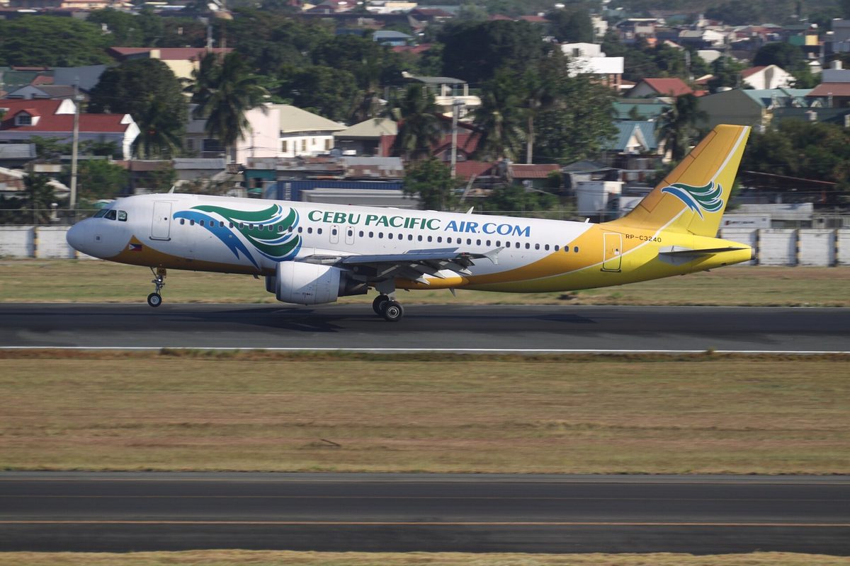 A Cebu Pacific aircraft, the low-cost carrier behind the Philippines' famous piso-fare seat sales