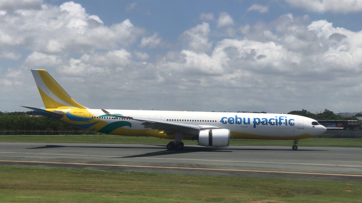 A Cebu Pacific aircraft, a budget carrier offering cheap flights to Philippines routes from Asia and Australia