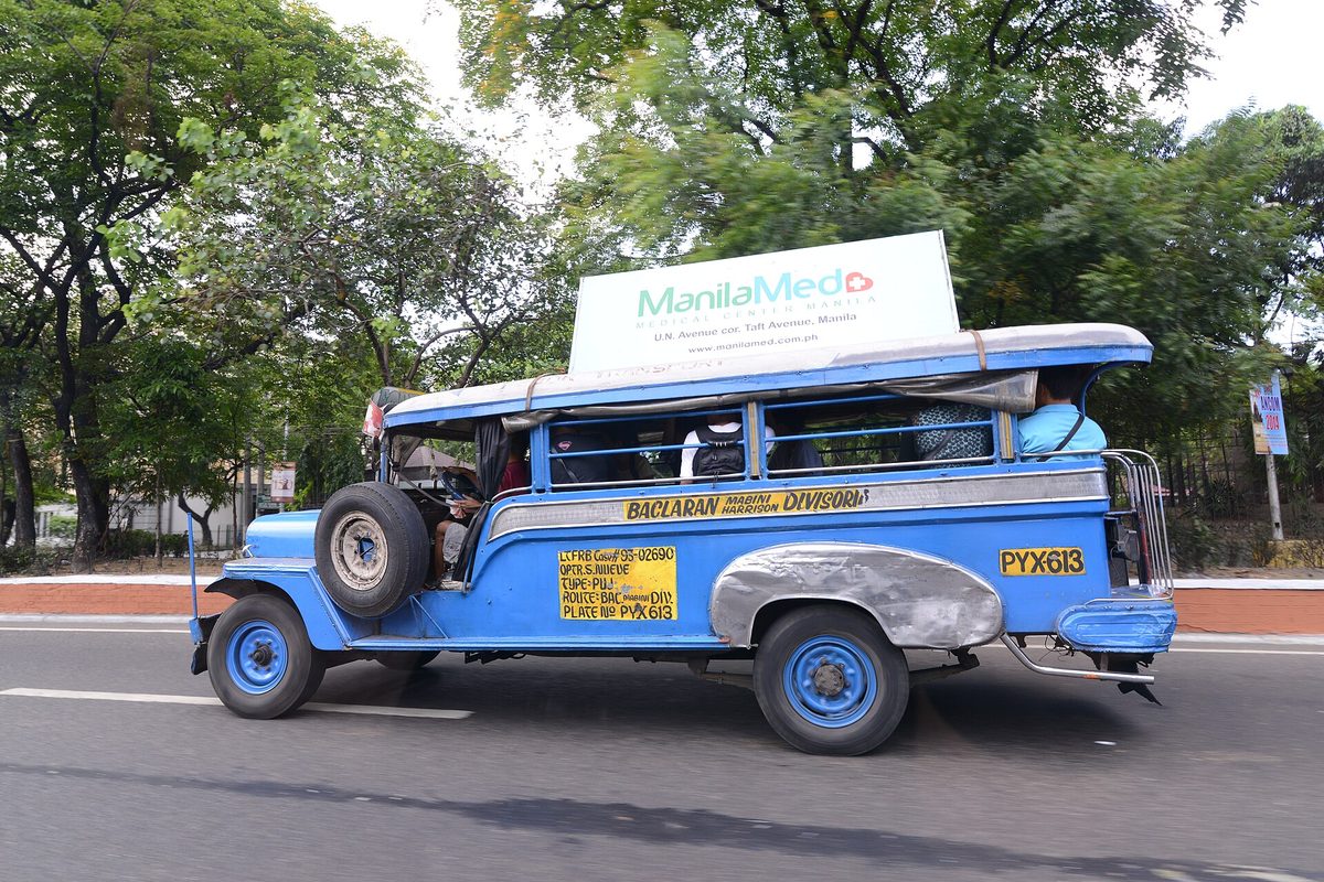 A colourful jeepney, the cheapest way to get around Philippine cities