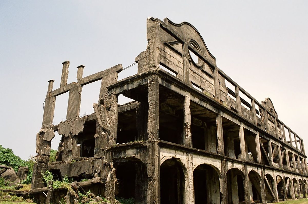 War ruins on Corregidor Island at the entrance of Manila Bay, a WWII history day trip