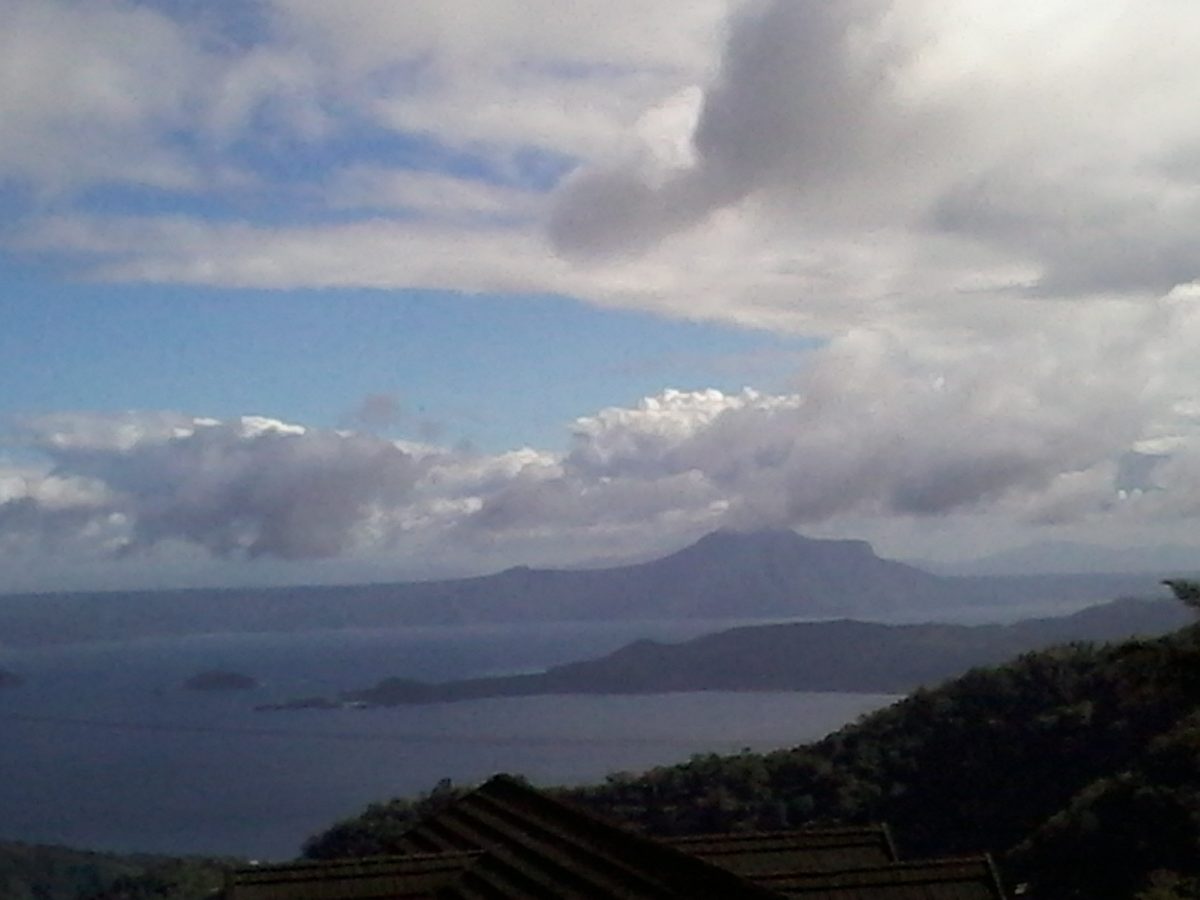 View over Taal Lake from a Tagaytay viewpoint on a clear day