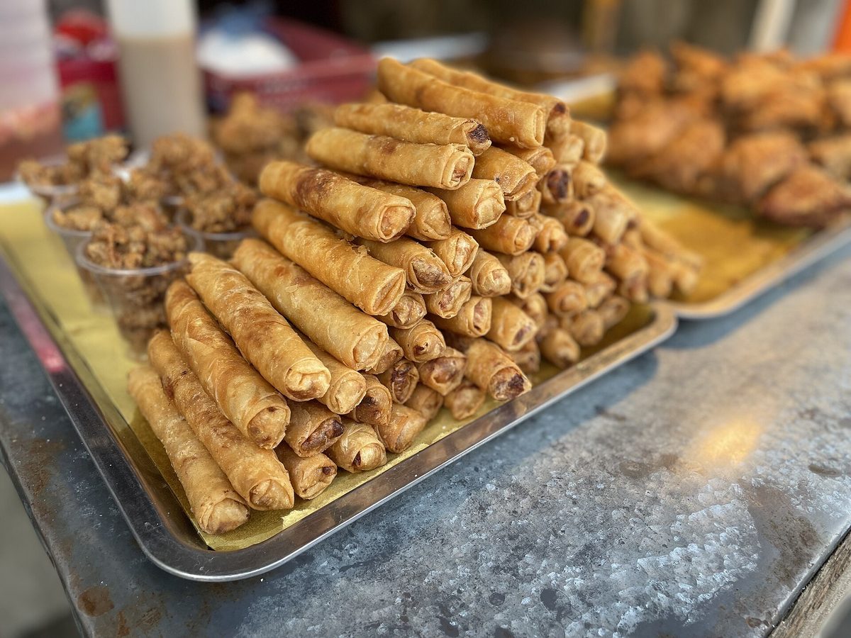 Lumpia, crispy Filipino spring rolls, a party staple