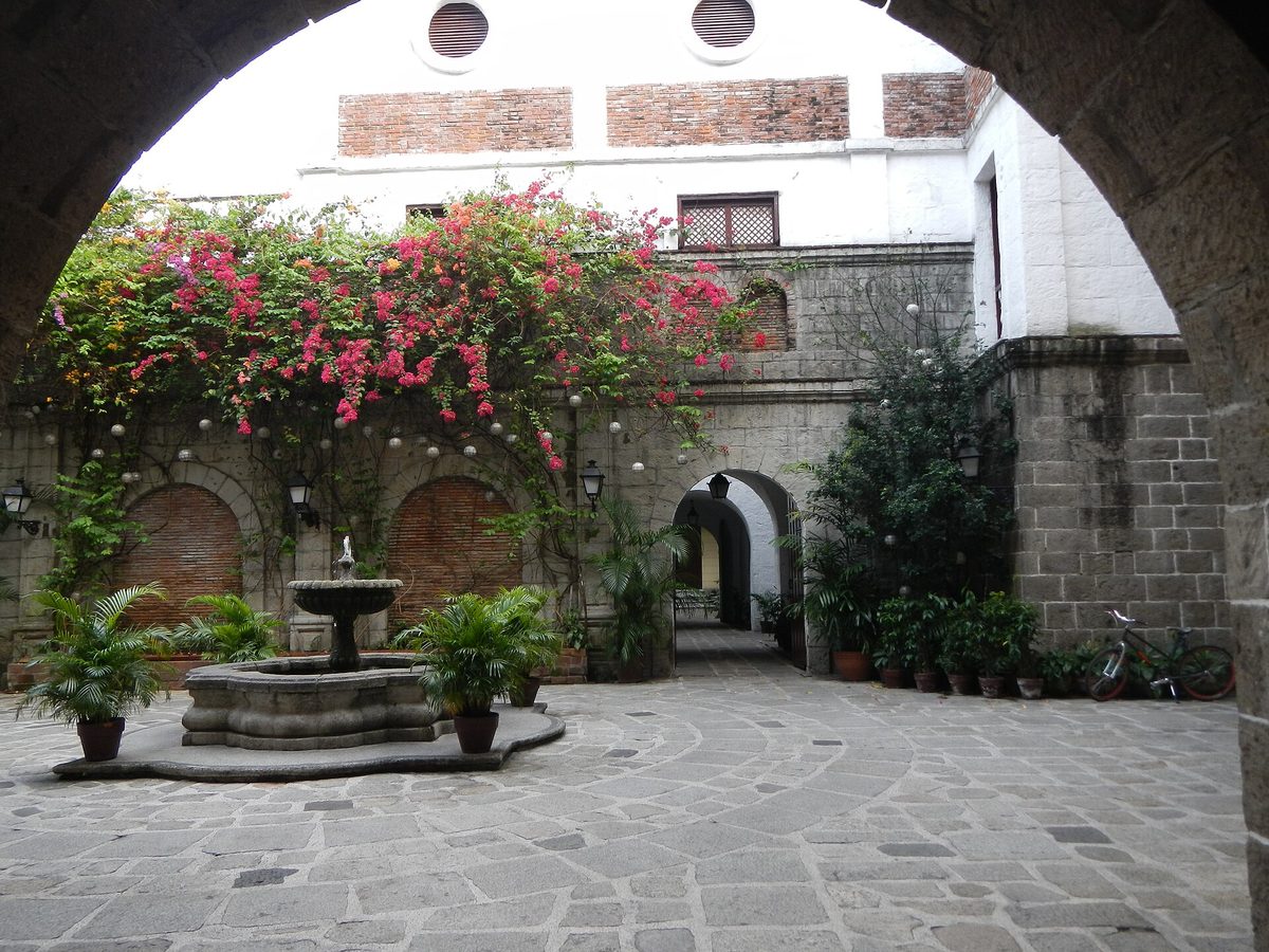 Interior courtyard of Casa Manila, a colonial bahay na bato museum in Intramuros