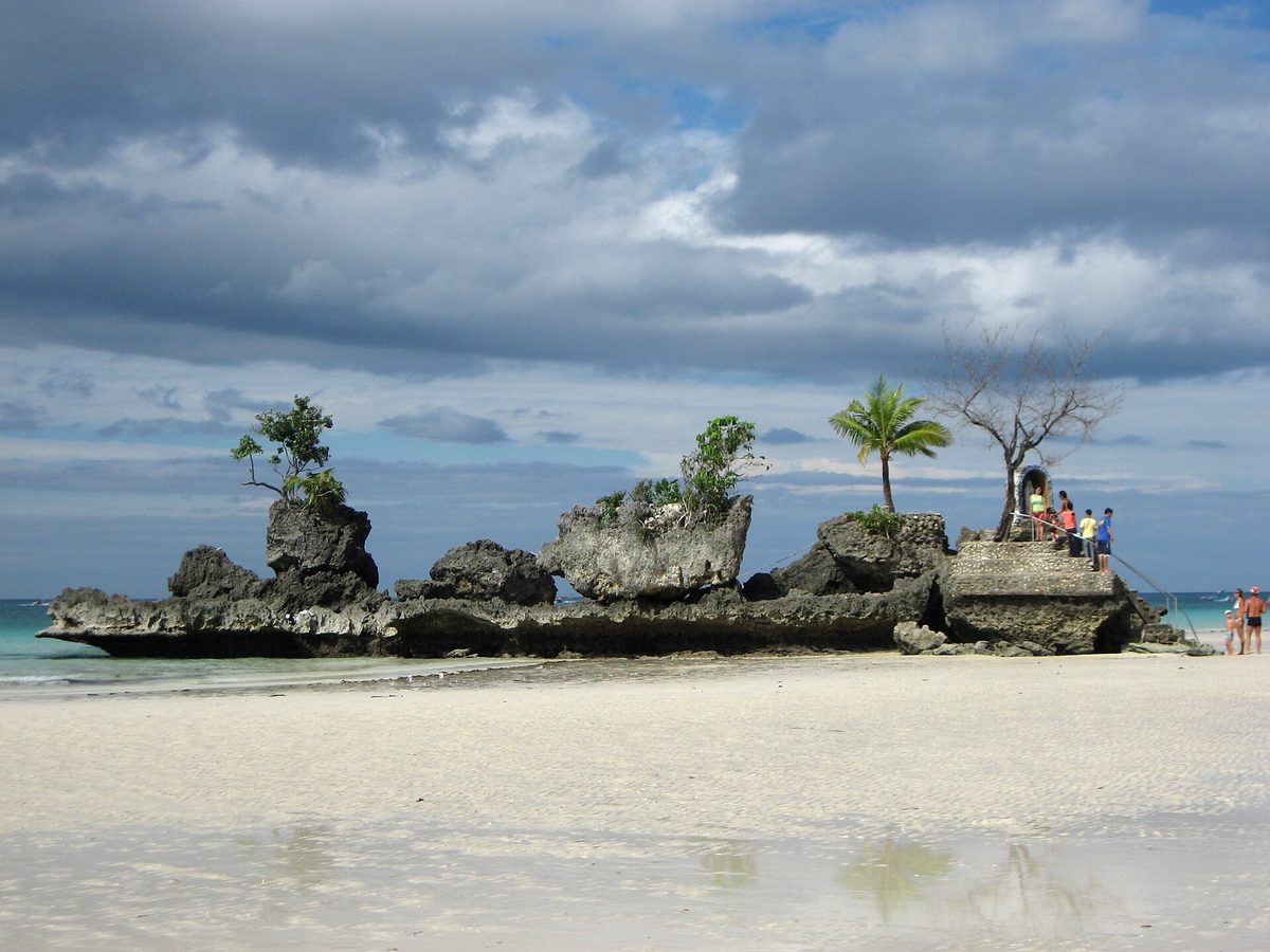 Willy's Rock landmark on White Beach Boracay