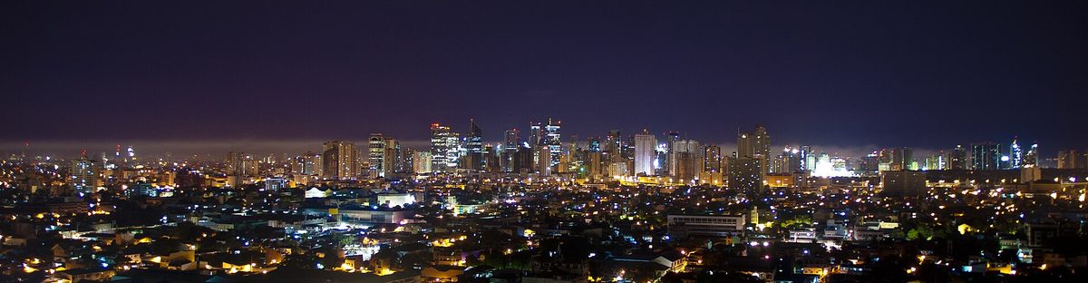 Makati central business district skyline, one of the safest areas in Manila