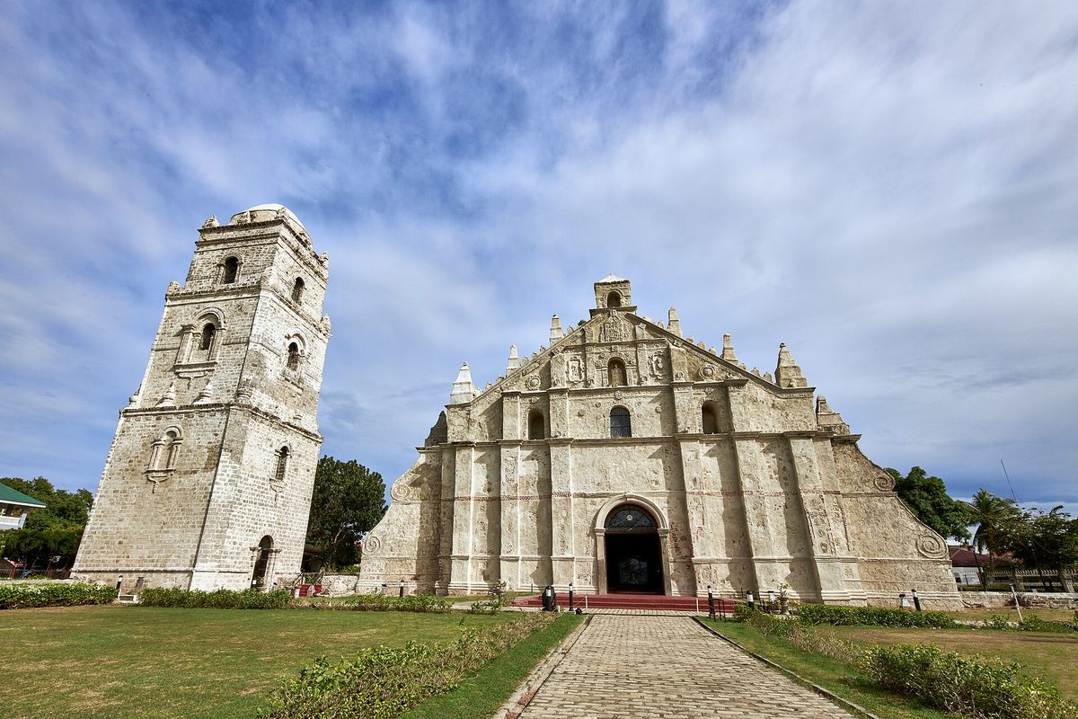 The massive buttresses of Paoay Church, a UNESCO-listed Baroque church in Ilocos Norte