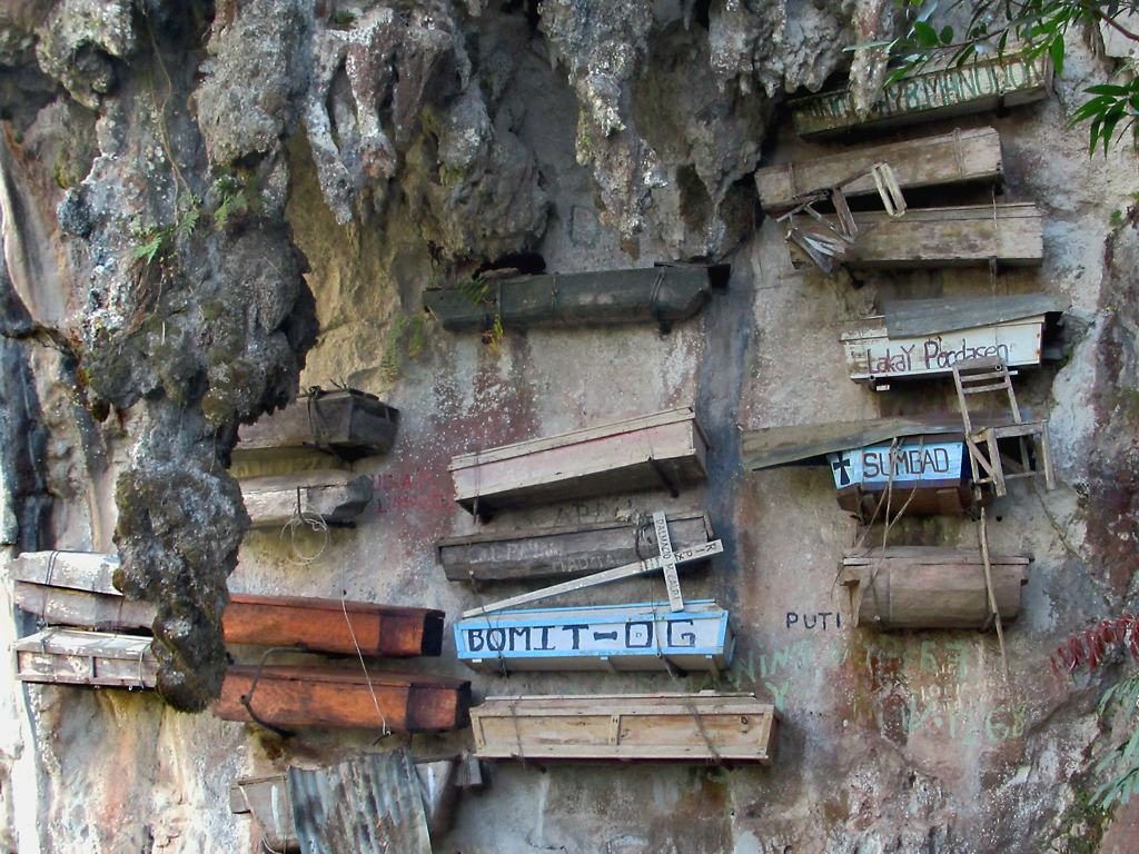 The hanging coffins of Echo Valley in Sagada, Mountain Province