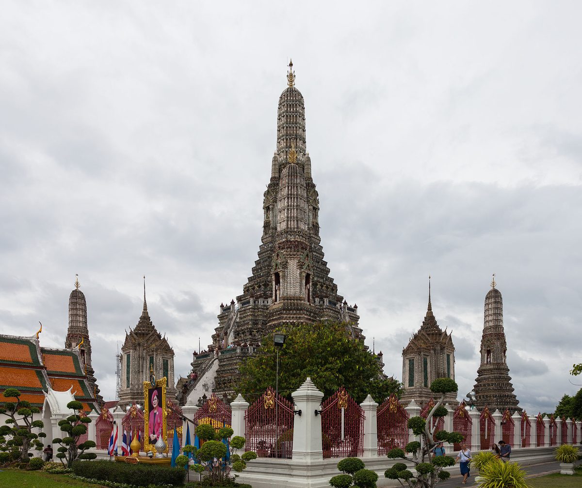 Wat Arun temple on the Chao Phraya River in Bangkok, Thailand