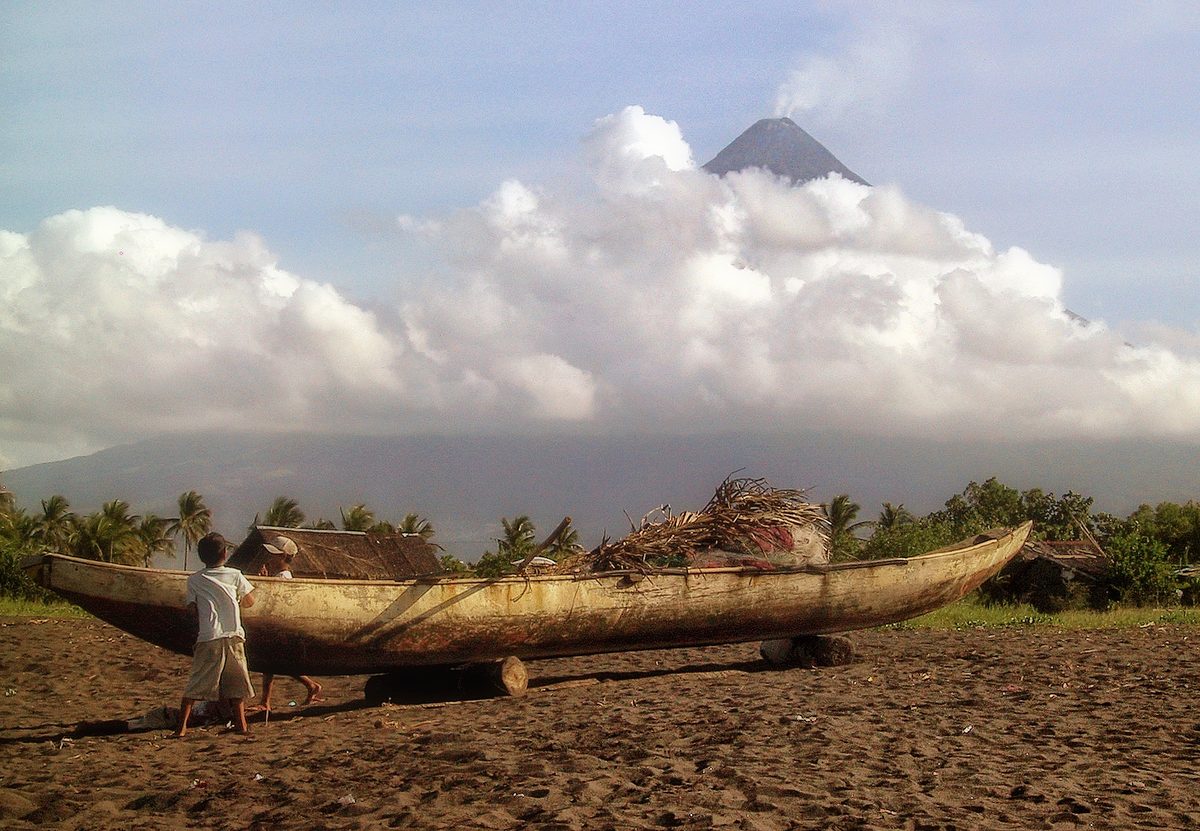 Mayon Volcano in Albay province, one of several active Philippine volcanoes monitored by PHIVOLCS
