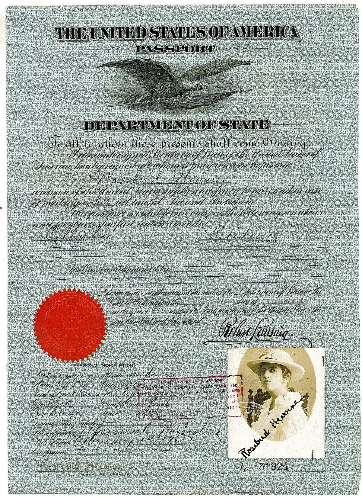 A US passport, the document that grants 30-day visa-free entry to the Philippines