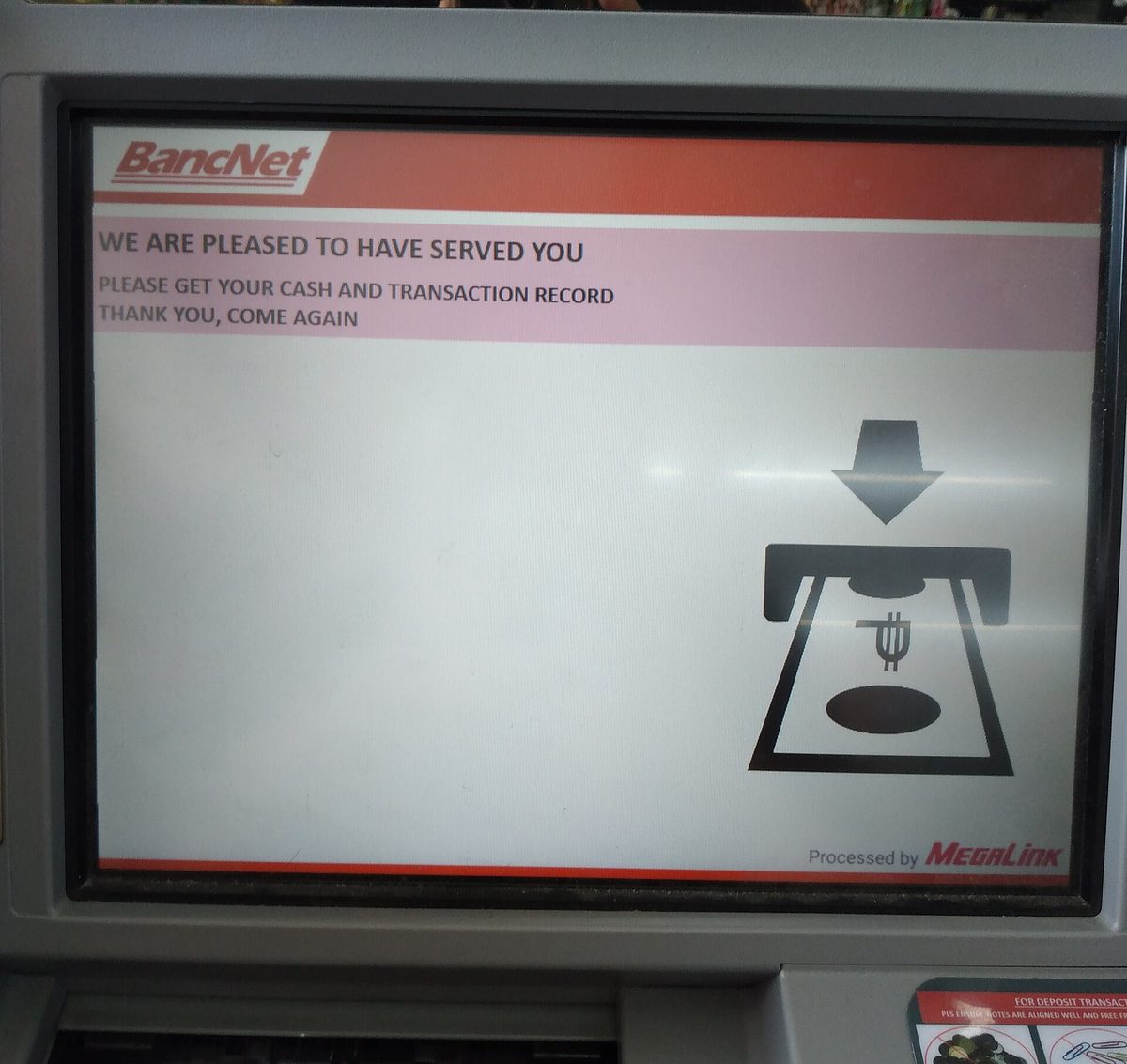 A bank ATM where card skimming can occur, best used inside a branch lobby