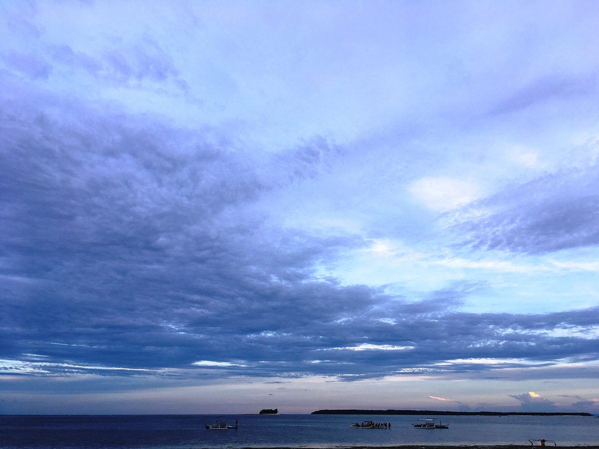 A quiet white-sand beach near General Luna on Siargao island