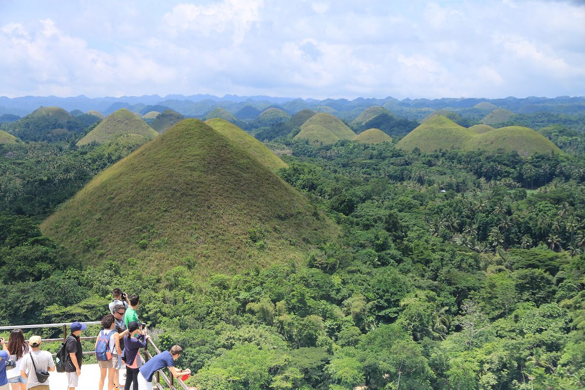 Chocolate Hills viewpoint in central Bohol, a common stop combined with tarsier visits