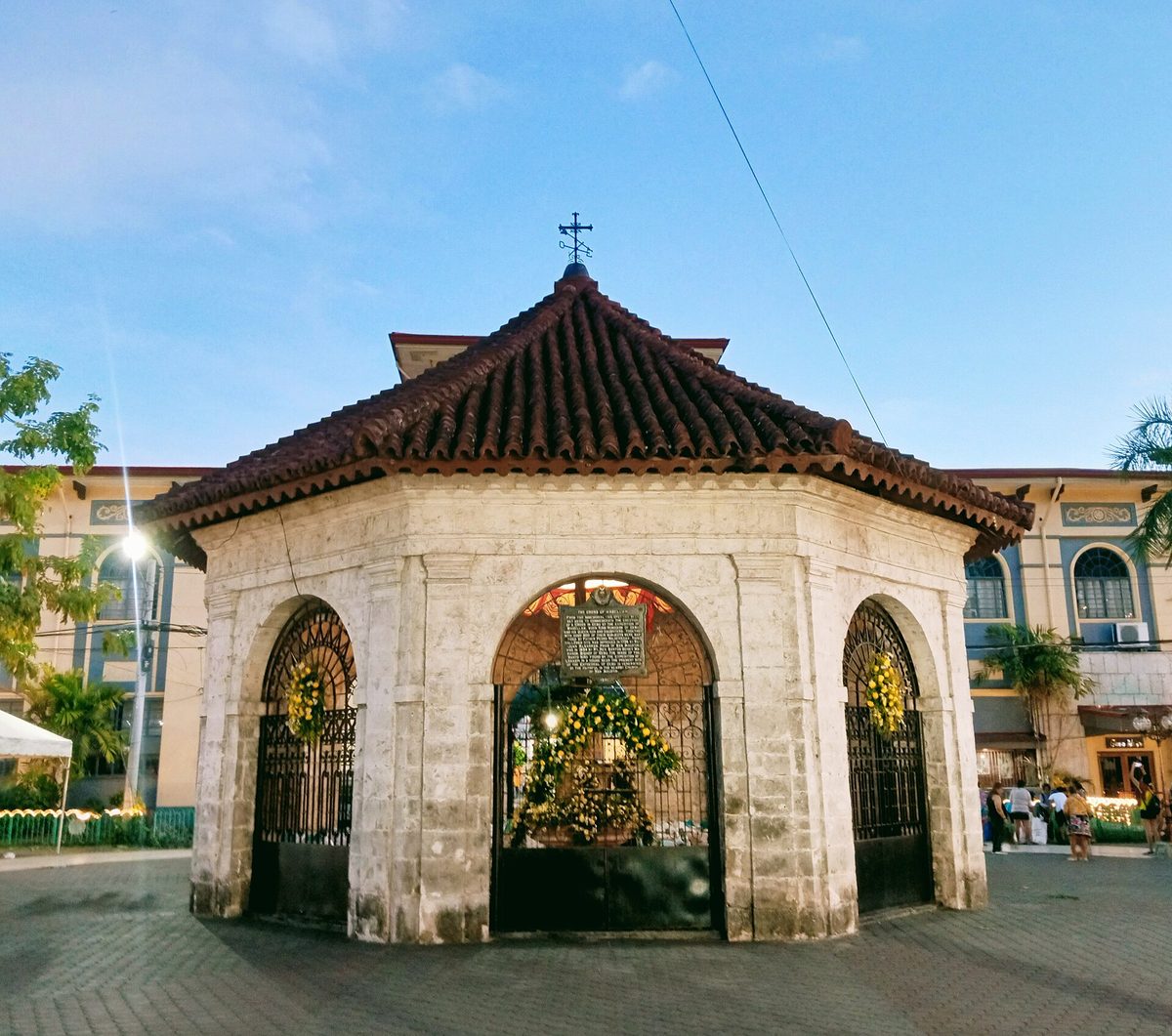Magellan's Cross kiosk in downtown Cebu City marking the 1521 arrival of Christianity in the Philippines