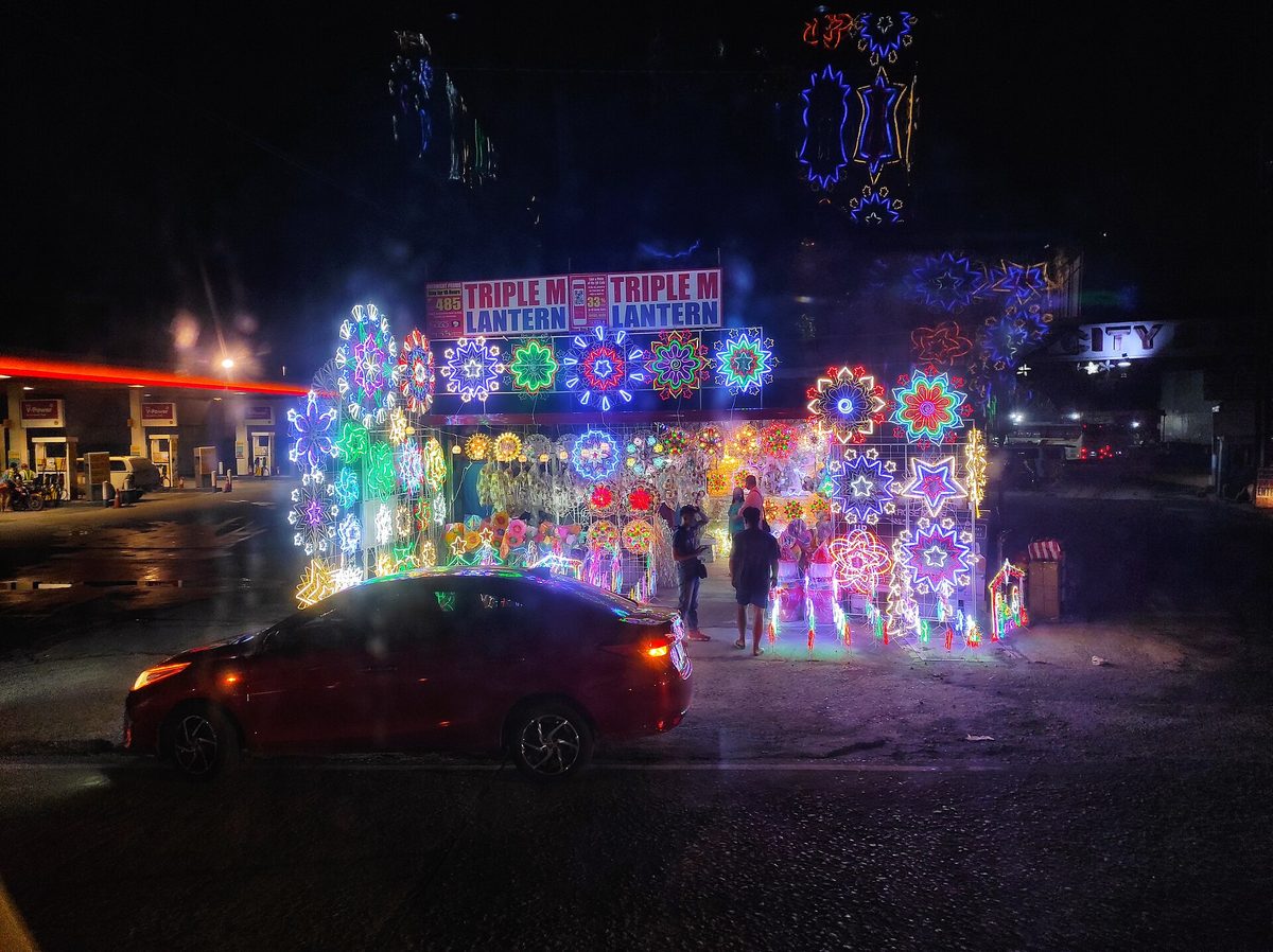 Colorful Christmas parol lanterns marking the cool-dry amihan peak season in December