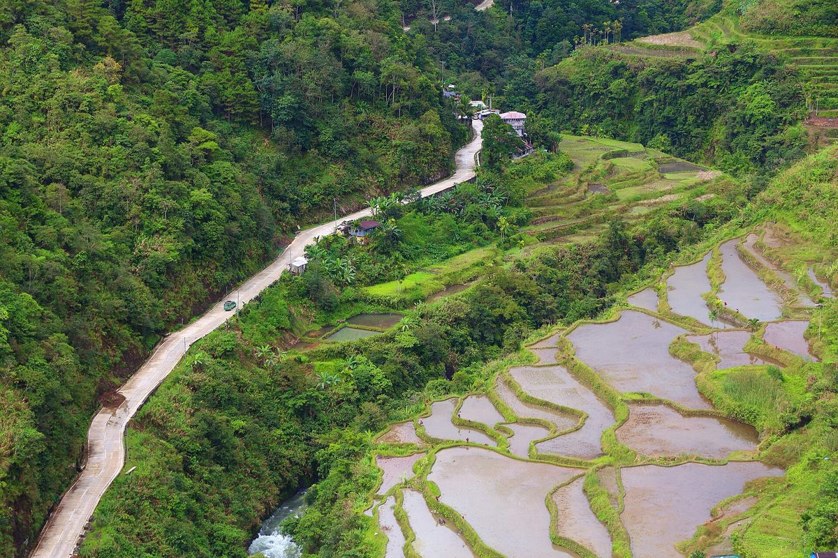 Cool, green mountain highlands of northern Luzon, far cooler than the lowlands year-round